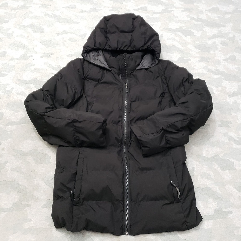 32‎ Degrees Puffer Jacket Womens Medium Black Full Zip Hooded Pockets